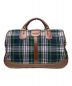 PORTER (ポーター) チェックボストンバッグ ブラウン×グリーン：8000円