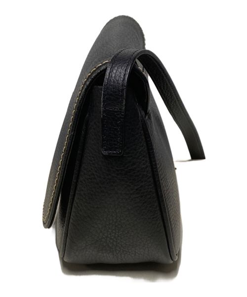 HUNTING WORLD（ハンティングワールド）HUNTING WORLD (ハンティングワールド) TAIMA レザーショルダーバッグ ブラックの古着・服飾アイテム