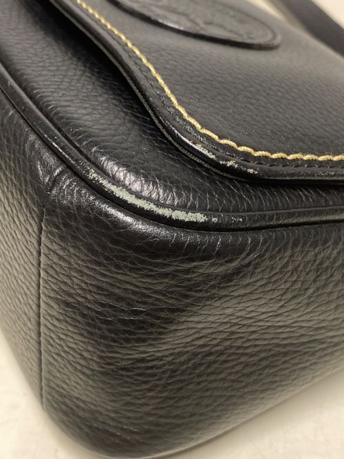 HUNTING WORLD（ハンティングワールド）HUNTING WORLD (ハンティングワールド) TAIMA レザーショルダーバッグ ブラックの古着・服飾アイテム