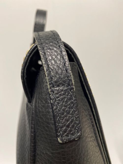 HUNTING WORLD（ハンティングワールド）HUNTING WORLD (ハンティングワールド) TAIMA レザーショルダーバッグ ブラックの古着・服飾アイテム