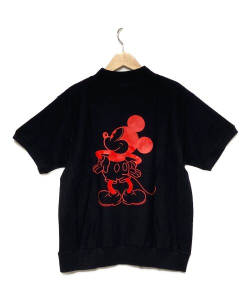 Champion REVERSE WEAVE（チャンピオン リバース ウィーブ）Champion REVERSE WEAVE (チャンピオンリバースウィーブ) BEAMS GOLF (ビームスゴルフ) DISNEY (ディズニー) ミッキープリントモックネックTシャツ ブラック サイズ:Sの古着・服飾アイテム