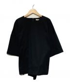 CLANEクラネ）の古着「ワイドリボン半袖カットソー」｜ブラック
