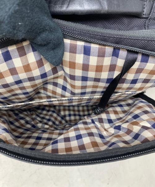 Aquascutum（アクアスキュータム）Aquascutum (アクアスキュータム) master-piece (マスターピース) 2WAYバッグ ブラックの古着・服飾アイテム