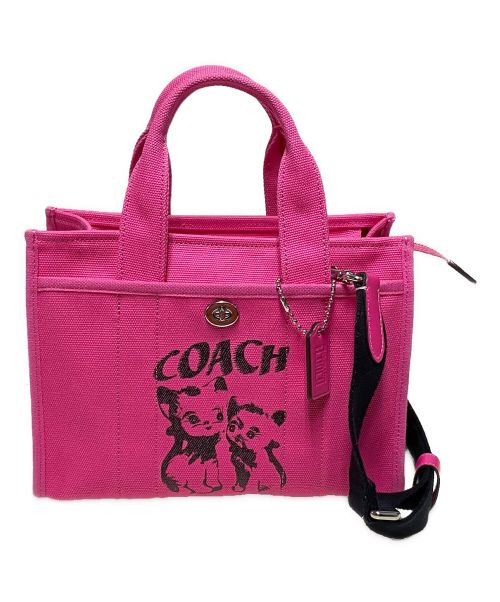 COACH（コーチ）COACH (コーチ) 2WAYカーゴトートバッグ ショッキングピンクの古着・服飾アイテム