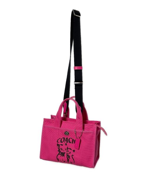 COACH（コーチ）COACH (コーチ) 2WAYカーゴトートバッグ ショッキングピンクの古着・服飾アイテム