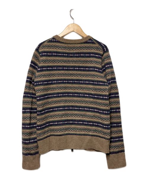 NUMBER (N)INE（ナンバーナイン）NUMBER (N)INE (ナンバーナイン) 08AW フェアアイルジップアップニット ブラウン サイズ:2の古着・服飾アイテム