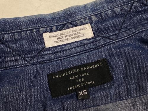 Engineered Garments（エンジニアドガーメンツ）Engineered Garments (エンジニアド ガーメンツ) FREAK'S STORE (フリークスストア) デニムシャツ インディゴ サイズ:XSの古着・服飾アイテム