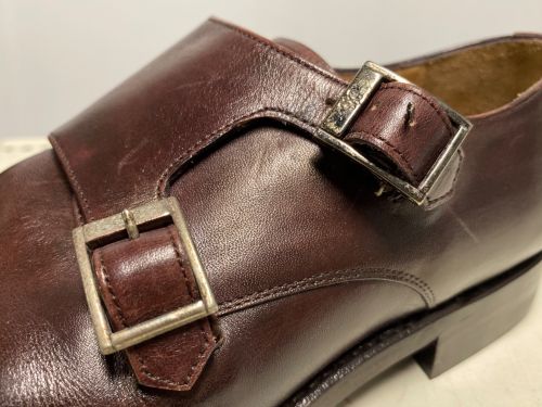 Cordwainer（コードウェイナー）Cordwainer (コードウェイナー) ダブルモンクストラップシューズ ブラウン サイズ:6 1/2の古着・服飾アイテム