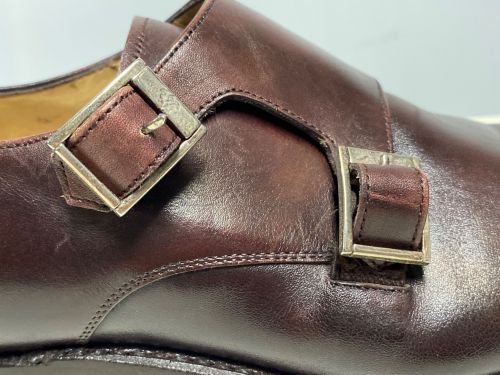 Cordwainer（コードウェイナー）Cordwainer (コードウェイナー) ダブルモンクストラップシューズ ブラウン サイズ:6 1/2の古着・服飾アイテム