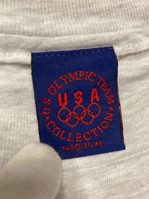 Hanes（ヘインズ）Hanes (ヘインズ) 90's ルーニー・テューンズオリンピックプリントTシャツ グレー サイズ:実寸参照の古着・服飾アイテム