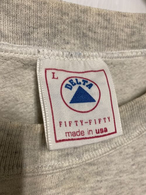 DELTA（デルタ）DELTA (デルタ) VIKINGSプリントクルーネックスウェット グレー サイズ:Lの古着・服飾アイテム