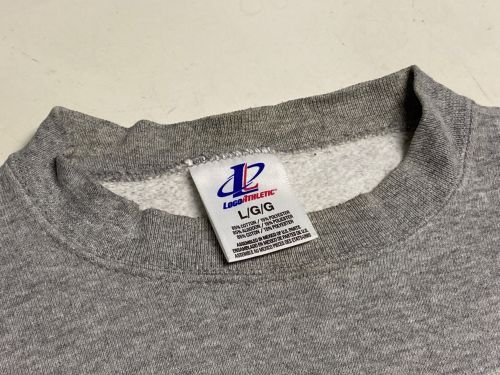 LOGOATHLETIC（ロゴアスレチック）LOGOATHLETIC (ロゴアスレチック) 90's ニューヨークヤンキースプリントクルーネックスウェット グレー サイズ:Lの古着・服飾アイテム