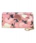 Kate Spade (ケイトスペード) フローラルラウンドファスナーウォレット ピンク：8000円