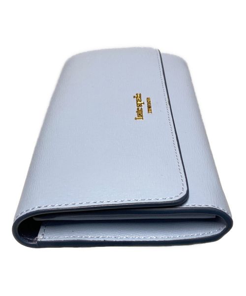 Kate Spade（ケイトスペード）Kate Spade (ケイトスペード) モーガン フラップコンチネンタルウォレット スカイブルーの古着・服飾アイテム