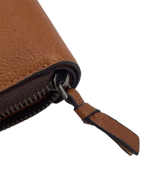 ZONALe（ゾナール）ZONALe (ゾナール) 2つ折りレザー財布 ブラウン×ブラックの古着・服飾アイテム