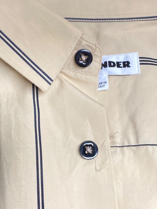 JIL SANDER（ジルサンダー）JIL SANDER (ジルサンダー) オーバーサイズストライプシャツ ベージュ サイズ:40の古着・服飾アイテム