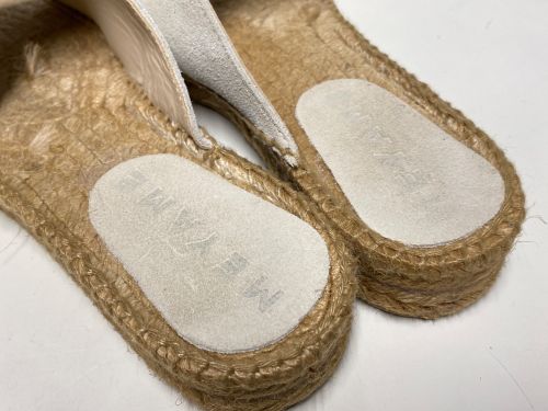 MEYAME（メヤメ）MEYAME (メヤメ) LEATHER ESPADRILLE ナチュラル サイズ:37の古着・服飾アイテム