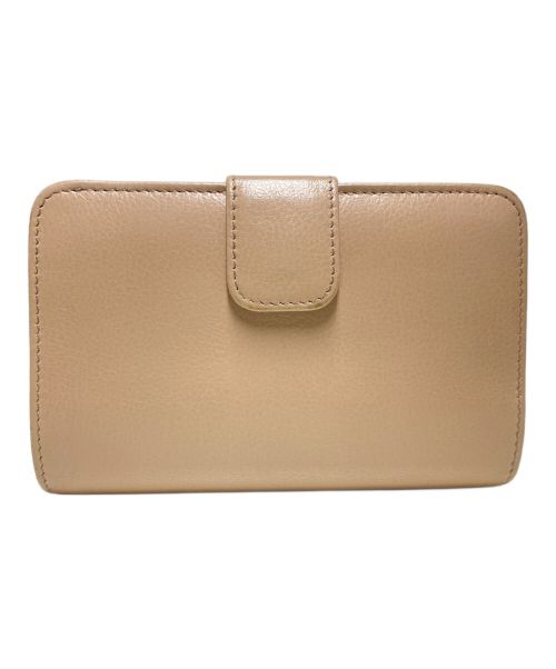 PRADA（プラダ）PRADA (プラダ) サフィアーノレザーウォレット / 2つ折り財布 ベージュの古着・服飾アイテム