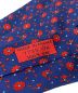 中古・古着 HERMES (エルメス) 花柄シルクネクタイ ネイビー サイズ:F：6000円