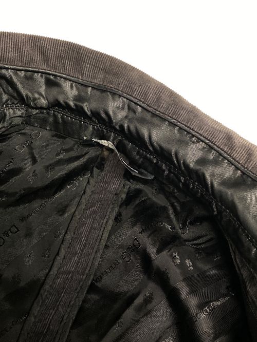 DOLCE & GABBANA（ドルチェ＆ガッバーナ）DOLCE & GABBANA (ドルチェ＆ガッバーナ) コーデュロイ2Bテーラードジャケット ダークグレー サイズ:46の古着・服飾アイテム