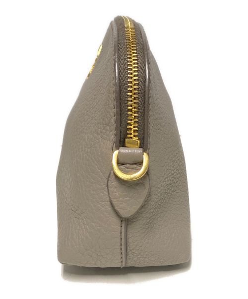 PRADA（プラダ）PRADA (プラダ) レザーコスメポーチ ベージュの古着・服飾アイテム