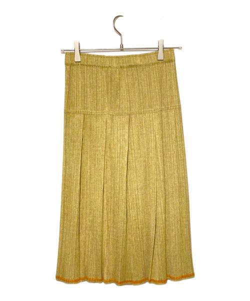 PLEATS PLEASE（プリーツプリーズ）PLEATS PLEASE (プリーツプリーズ) プリーツスカート イエロー サイズ:4の古着・服飾アイテム