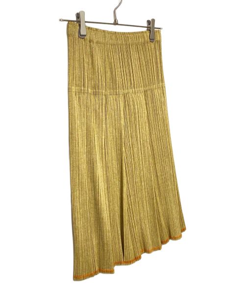 PLEATS PLEASE（プリーツプリーズ）PLEATS PLEASE (プリーツプリーズ) プリーツスカート イエロー サイズ:4の古着・服飾アイテム