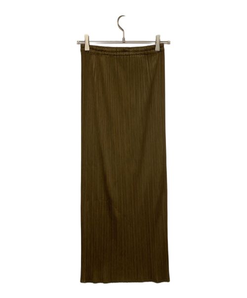 PLEATS PLEASE（プリーツプリーズ）PLEATS PLEASE (プリーツプリーズ) ロングプリーツスカート カーキ サイズ:4の古着・服飾アイテム