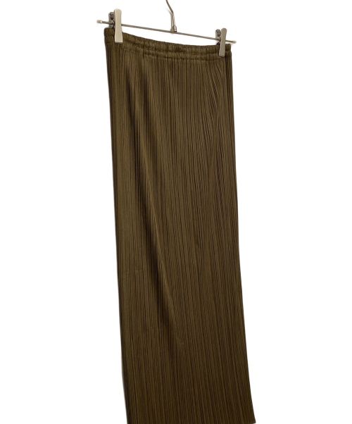 PLEATS PLEASE（プリーツプリーズ）PLEATS PLEASE (プリーツプリーズ) ロングプリーツスカート カーキ サイズ:4の古着・服飾アイテム