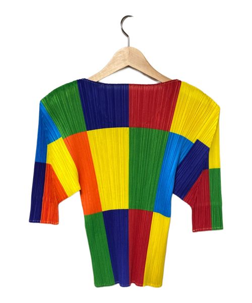 PLEATS PLEASE（プリーツプリーズ）PLEATS PLEASE (プリーツプリーズ) マルチカラープリーツカットソー マルチカラー サイズ:3の古着・服飾アイテム