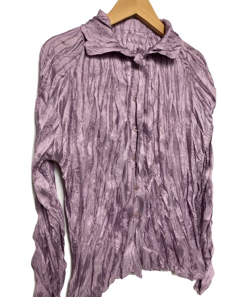 PLEATS PLEASE（プリーツプリーズ）PLEATS PLEASE (プリーツプリーズ) シワプリーツシャツ パープル サイズ:3の古着・服飾アイテム