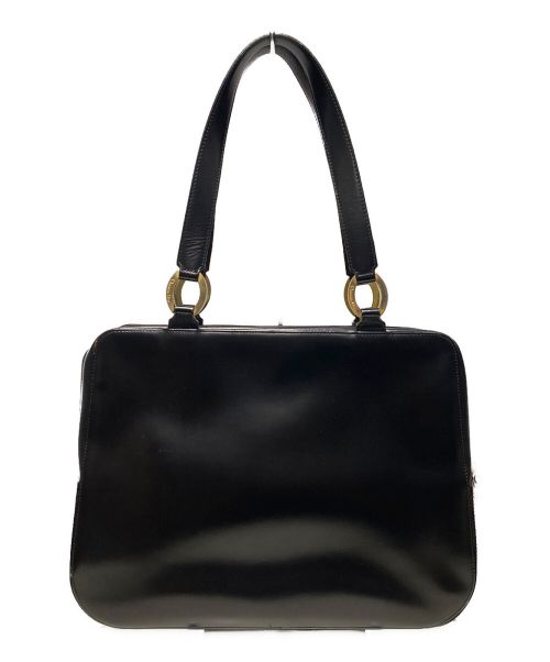 Christian Dior（クリスチャン ディオール）Christian Dior (クリスチャン ディオール) レザーハンドバッグ ブラックの古着・服飾アイテム