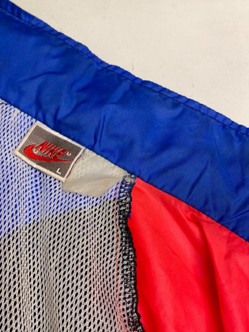 NIKE（ナイキ）NIKE (ナイキ) ナイロンジャケット ブルー×レッド サイズ:Lの古着・服飾アイテム