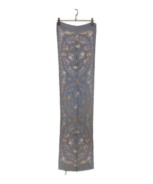 Salvatore Ferragamo（サルヴァトーレ フェラガモ）Salvatore Ferragamo (サルヴァトーレ フェラガモ) 花柄シルクシフォンストール ネイビーの古着・服飾アイテム