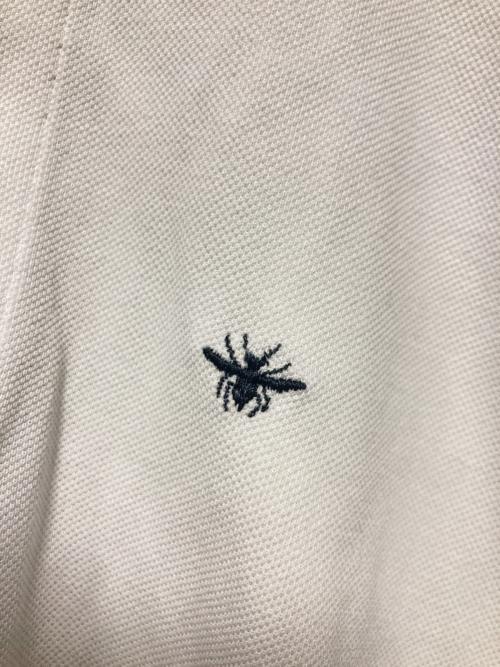 DIOR HOMME（ディオール オム）DIOR HOMME (ディオール オム) BEE刺繍鹿の子ポロシャツ ホワイト サイズ:Sの古着・服飾アイテム