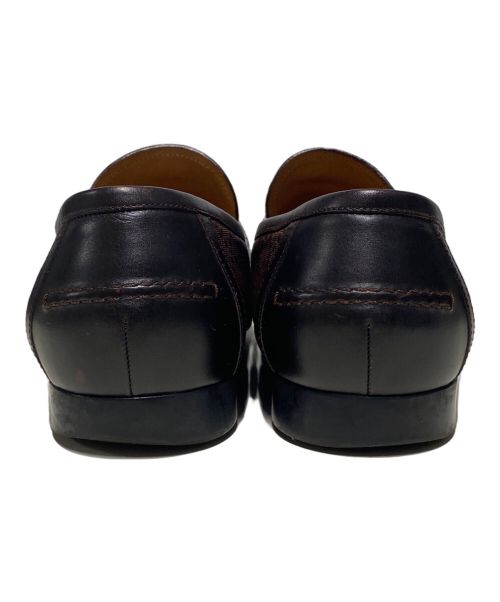 GUCCI（グッチ）GUCCI (グッチ) ディアマンテ レザーコインローファー ブラウン サイズ:6 1/2の古着・服飾アイテム