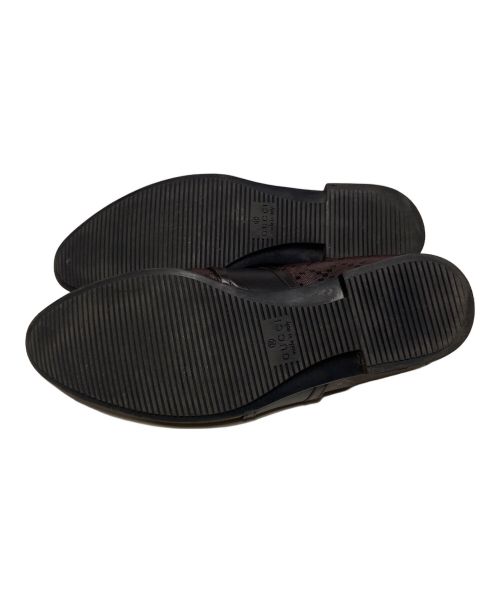 GUCCI（グッチ）GUCCI (グッチ) ディアマンテ レザーコインローファー ブラウン サイズ:6 1/2の古着・服飾アイテム