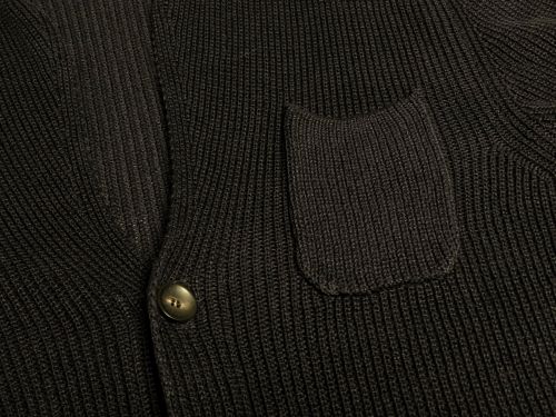 Zanone（ザノーネ）Zanone (ザノーネ) 7ゲージリネンコットン2Bニットジャケット ネイビー サイズ:44の古着・服飾アイテム