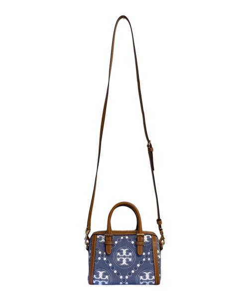 TORY BURCH（トリーバーチ）TORY BURCH (トリーバーチ) ミニバレルバッグ インディゴの古着・服飾アイテム