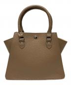 AULENTTIオウレンティ）の古着「レザーハンドバッグ」｜ベージュ