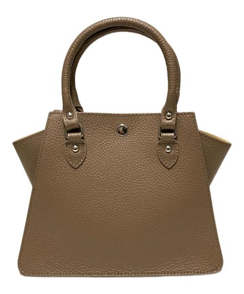 AULENTTI（オウレンティ）AULENTTI (オウレンティ) レザーハンドバッグ ベージュの古着・服飾アイテム