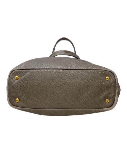 PRADA（プラダ）PRADA (プラダ) レザートートバッグ グレーの古着・服飾アイテム