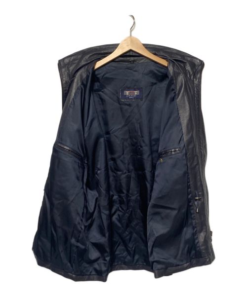 TZT NATURAL（ティーゼットティーナチュラル）TZT NATURAL (ティーゼットティーナチュラル) スタンドカラーレザージャケット ブラック サイズ:3の古着・服飾アイテム