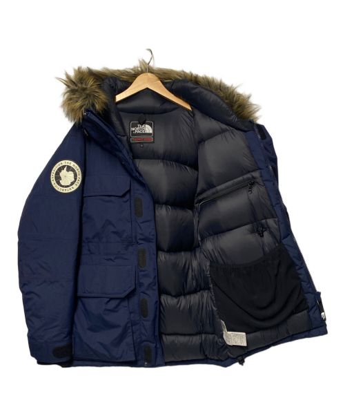 THE NORTH FACE（ザ ノース フェイス）THE NORTH FACE (ザ ノース フェイス) SOUTHERN CROSS PARK フェイクファーダウンジャケット ネイビー サイズ:Lの古着・服飾アイテム