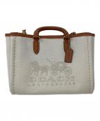 COACHコーチ）の古着「2WAYバッグ」｜ベージュ×ブラウン