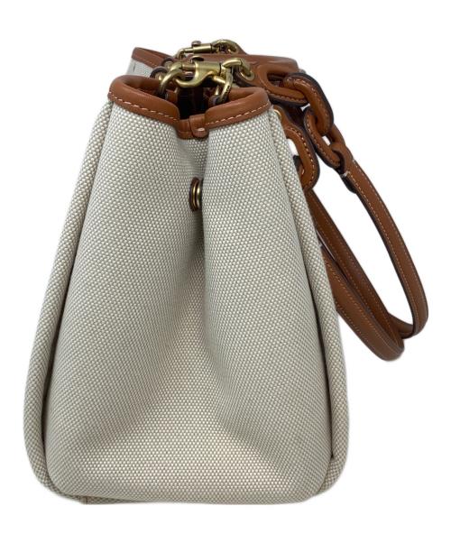 COACH（コーチ）COACH (コーチ) 2WAYバッグ ベージュ×ブラウンの古着・服飾アイテム