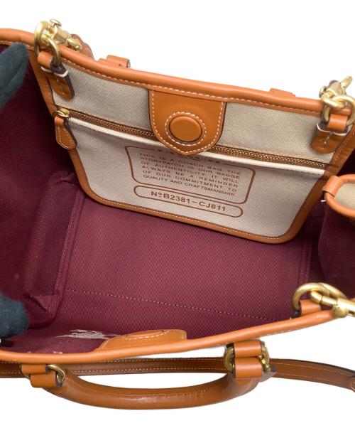 COACH（コーチ）COACH (コーチ) 2WAYバッグ ベージュ×ブラウンの古着・服飾アイテム