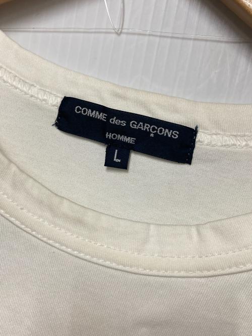 COMME des GARCONS HOMME（コムデギャルソン オム）COMME des GARCONS HOMME (コムデギャルソン オム) 転写プリントTシャツ ホワイト サイズ:Lの古着・服飾アイテム