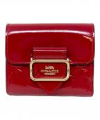 COACHコーチ）の古着「2つ折り財布」｜レッド