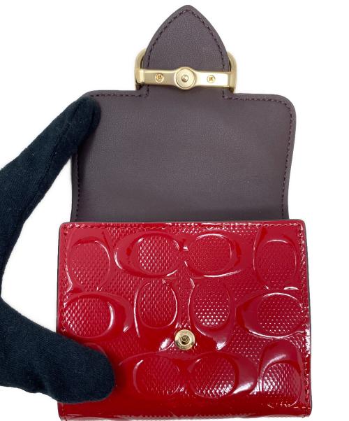 COACH（コーチ）COACH (コーチ) 2つ折り財布 レッドの古着・服飾アイテム